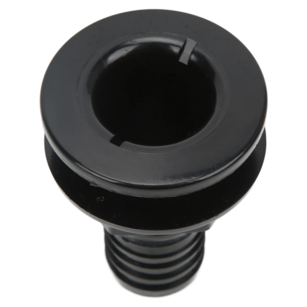 1‑1/2in Thru Hull Fitting Straight ABS Hose Connector Accessory for Boats MarinesBlack