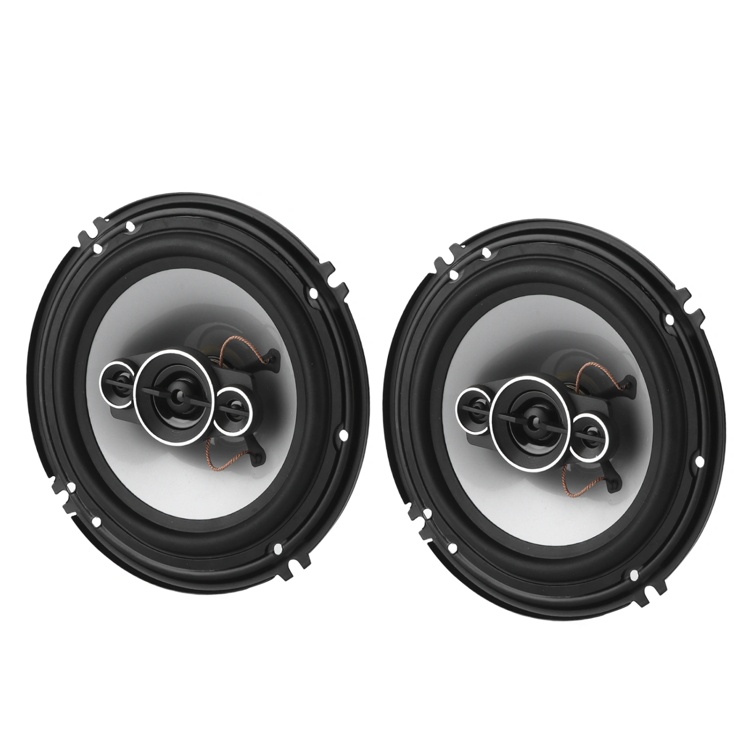 BuyWeek Pair Car Audio Speaker 6.5in Full Frequency 35hz‑22khz 91dB 4Ω Round Universal Moisture Proof