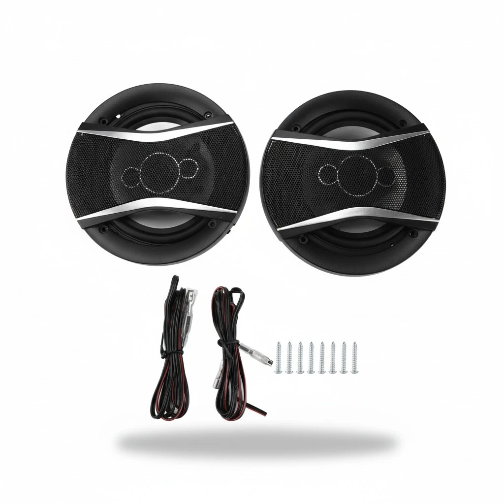BuyWeek Pair Car Audio Speaker 6.5in Full Frequency 35hz‑22khz 91dB 4Ω Round Universal Moisture Proof