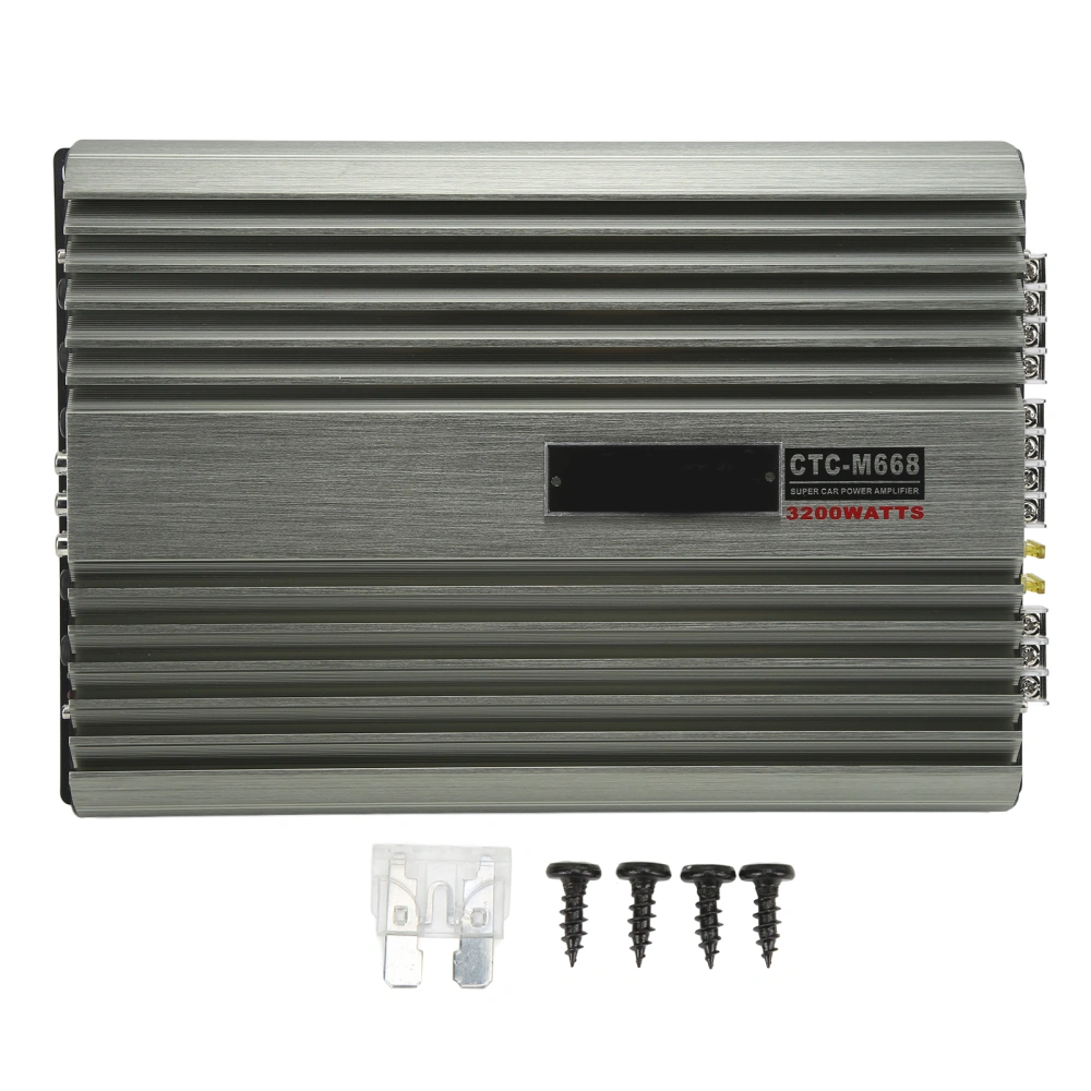 3200W Car Amplifier Metal Car Audio Amplifier Multimedia Player Corrosion Resistance and Clear Sound Frequency for Car