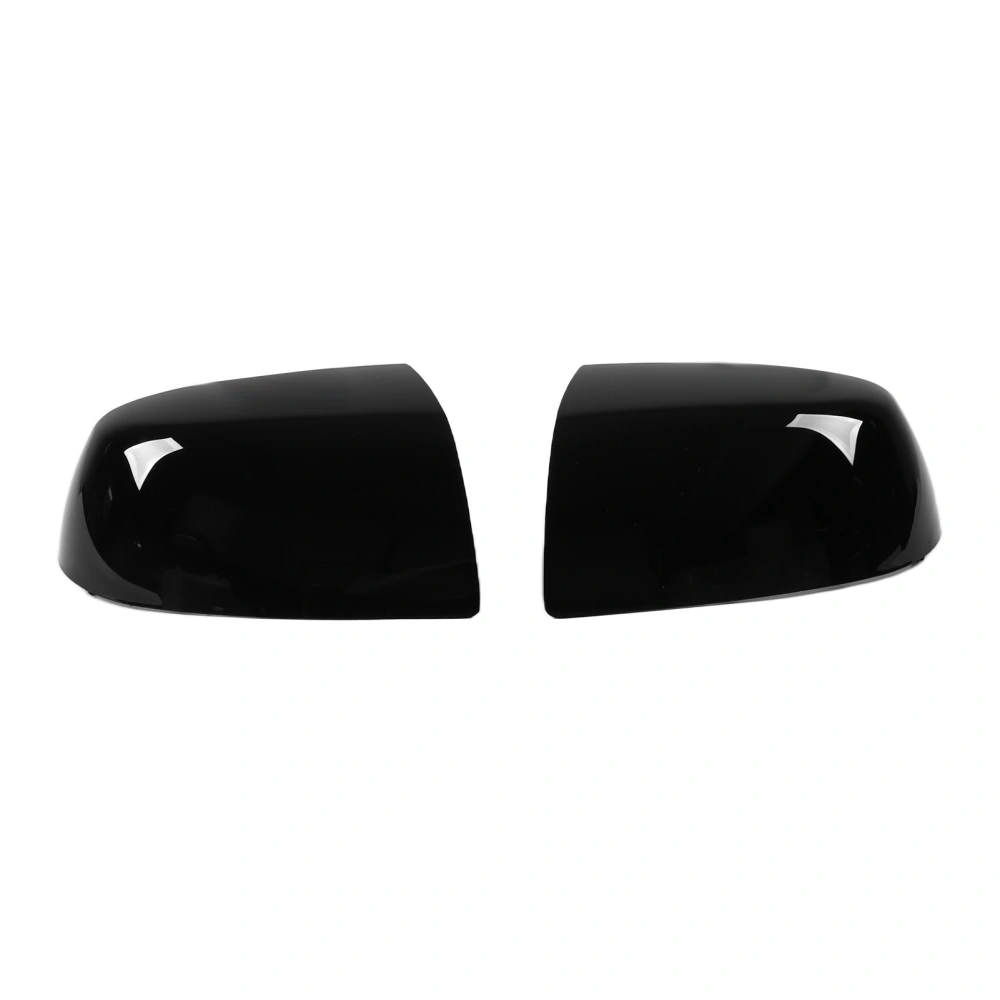 Pair Rearview Mirror Cover Glossy Black 1429790 Replacement for Ford Focus 2005‑2007