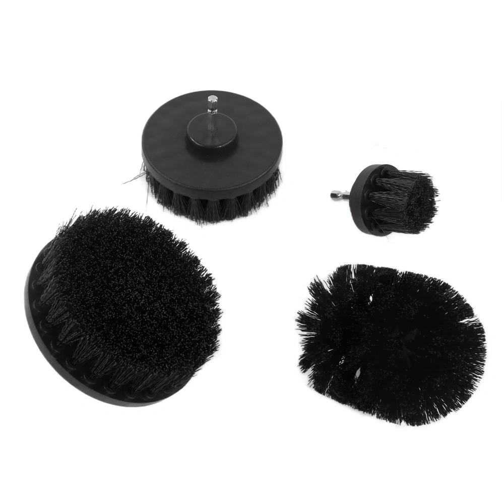 BuyWeek 4pcs Drill Brushes Attachments Set Power Scrubber Cleaning Tool for Car Truck Motorcycle Black