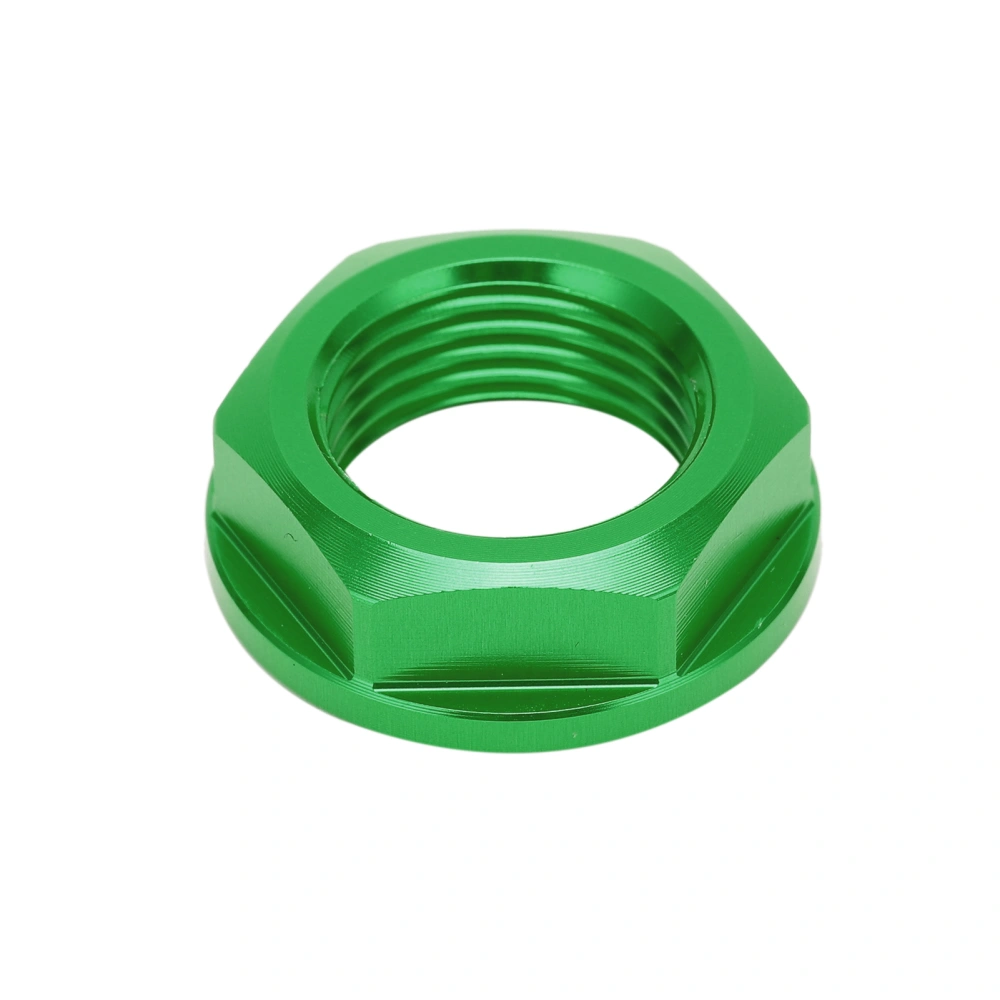 BuyWeek Motorcycle Front Wheel Axle Nut M18x1.5 Aluminum Replacement for KAWASAKI KLX450R 08‑19Green