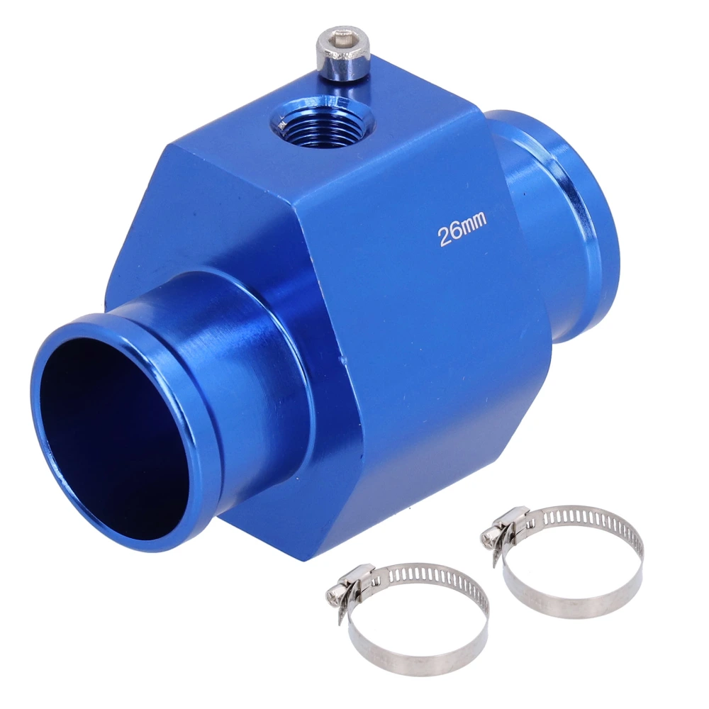 26mm Water Temperature Joint Pipe Blue Temp Hose Adapter Aluminum Automobile Accessory