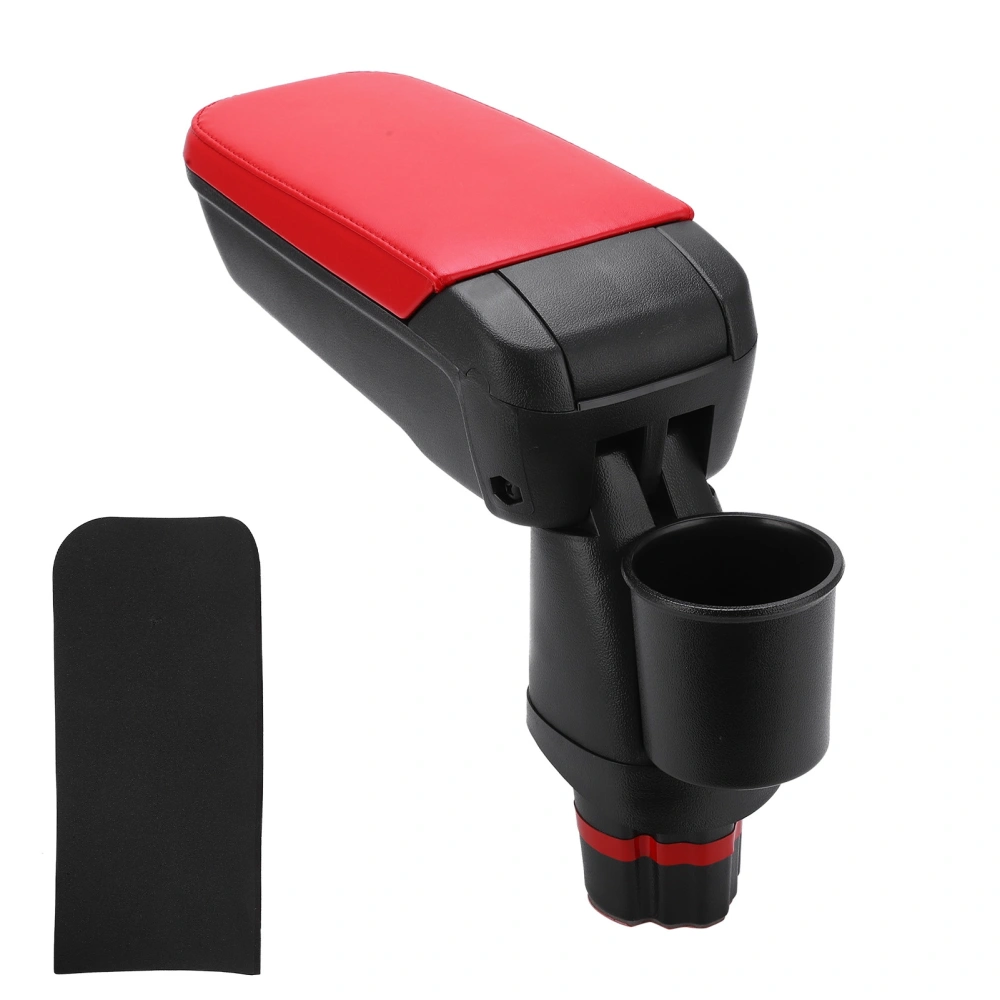 Central Armrest Box with Cup Holder Red Replacement for Mercedes Smart Fortwo Forfour 453 15-19