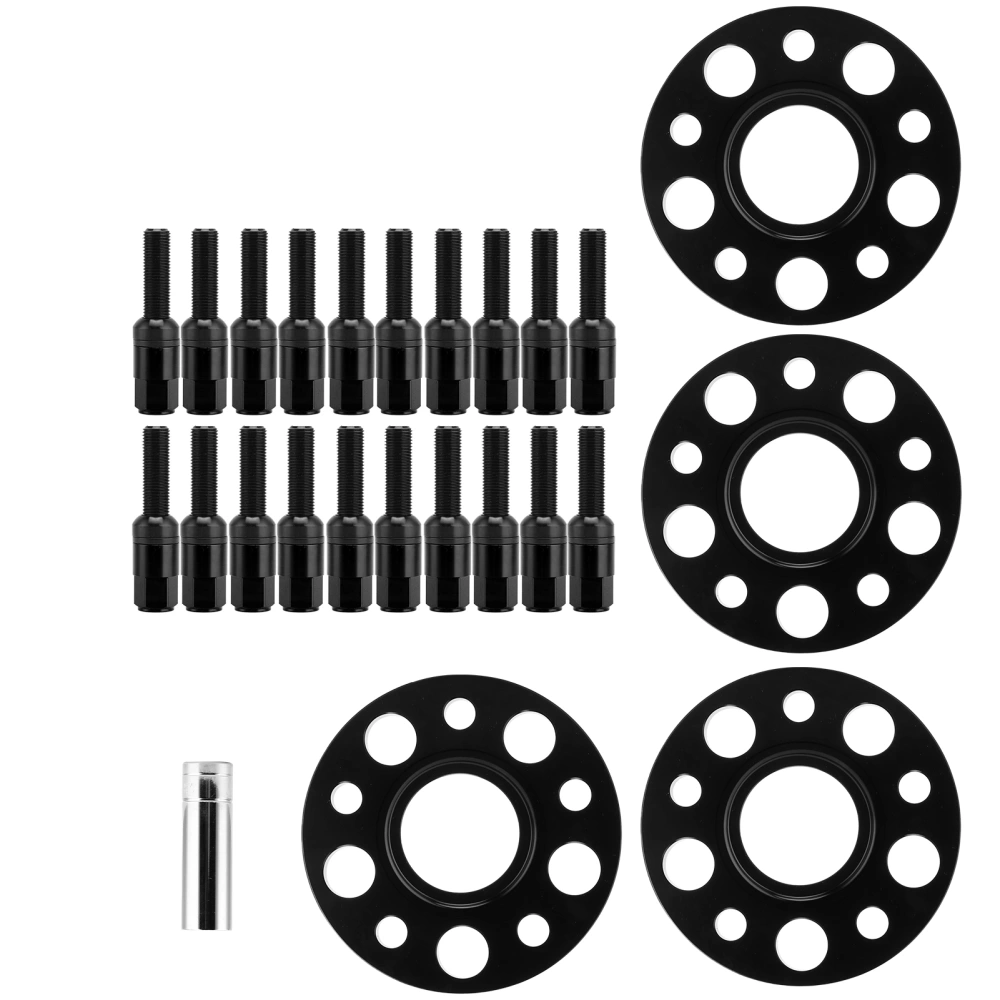 Car Hub Centric Wheel Spacers Kit 20mm Replacement for W202 C Class C220 C230 C280 C43 1994‑2000Black