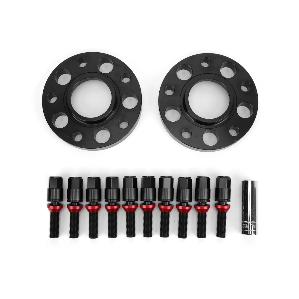 Car Hub Centric Wheel Spacers Kit 15mm/0.6in Maintenance Repair Replacement for 2 Series F22 / F23 2013-2019Black