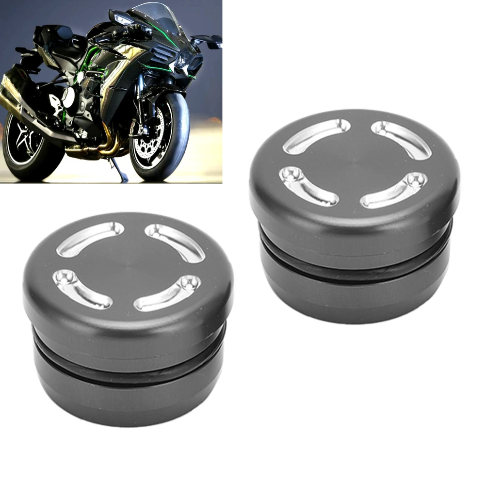 BuyWeek Frame Hole Cap Motorcycle Modification Part Replacement for KAWASAKI Z H2 2019‑2020Black