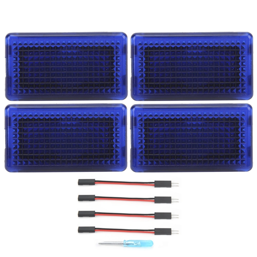 BuyWeek 4pcs Car Footwell Light Ultra Bright Atmosphere Lamp Replacement for Tesla Model 3 2018‑2021Blue