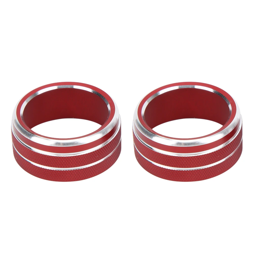 Air Conditioning Knob Trims Rings Red Aluminum Alloy Decoration Replacement for Camry 2018-2020