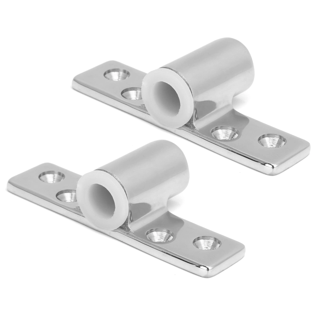 Pair Marine Oarlock Sockets 316 Stainless Steel Side Mounted Mirror Polish Finish for 1/2in Shank