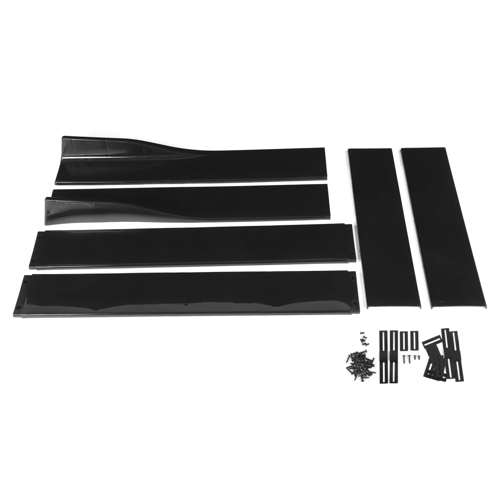 BuyWeek Side Skirt Winglet Splitters Diffuser Glossy Black for Car Sedan Coupe 2 Door 4 Door Universal