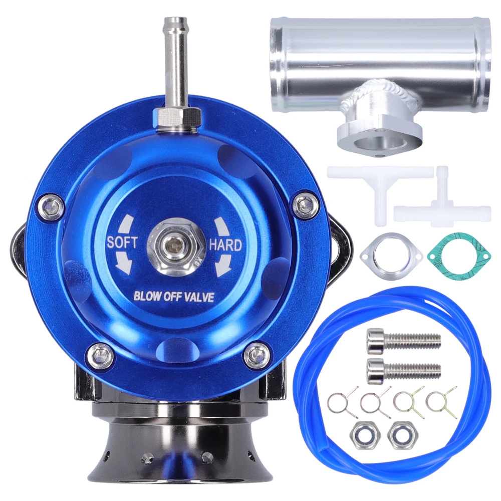 Aluminium Billet Turbo Blow Off Valve 2.5in Flange Pipe TypeRS Universal SDDBOVGRSBL FPG250(Blue )