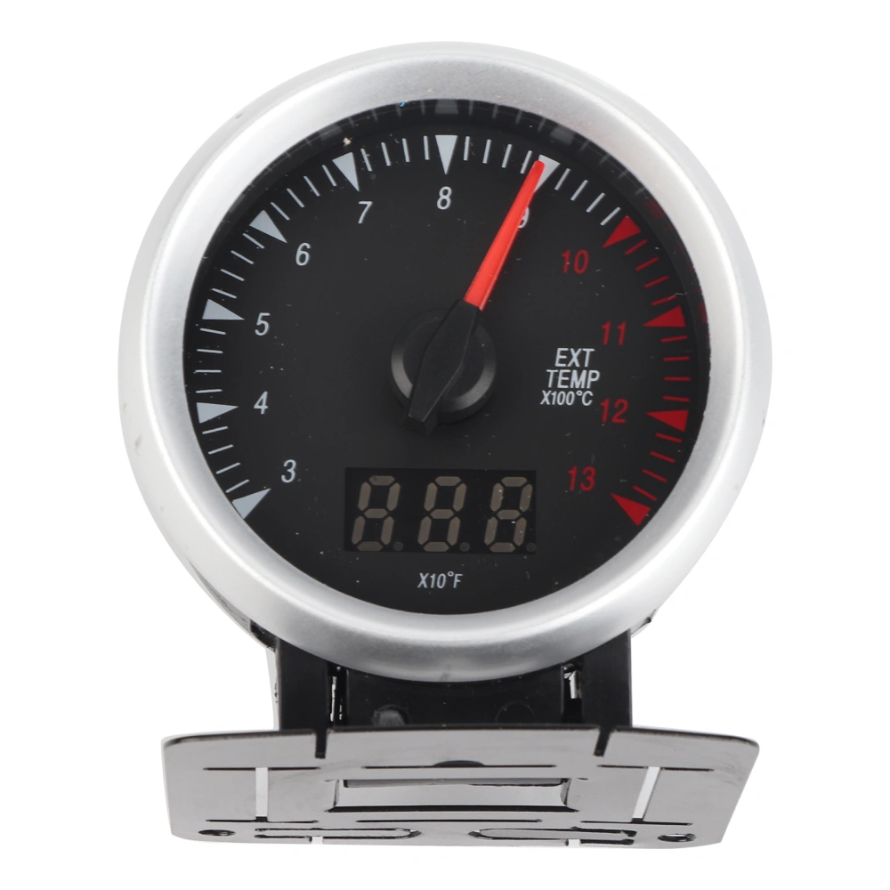 Exhaust Gas Temp Gauge Pointer 2.5in Digital EGT Meter 300‑1300℃ W/Sensor for 12V Gasoline Car