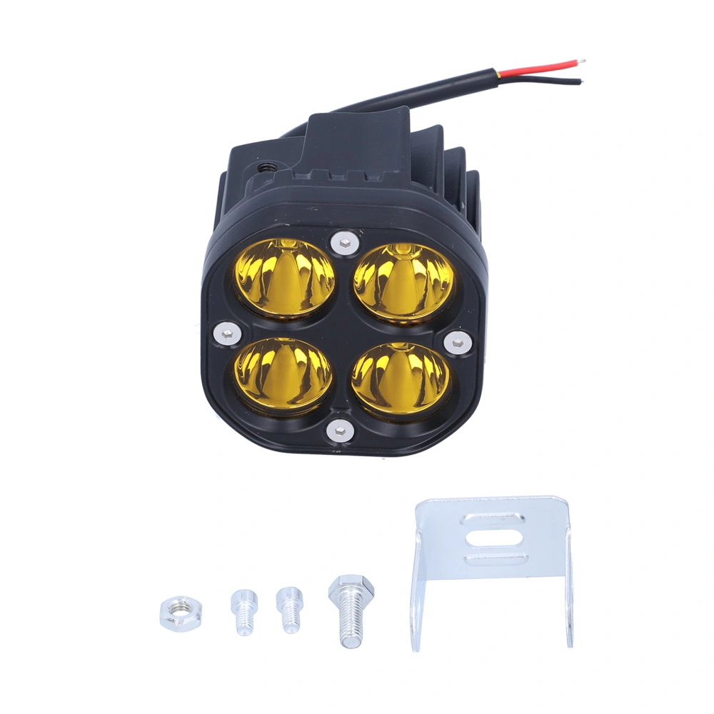 40W 4LED 3in Work Light 4000LM Spot Lamp IP67 Waterproof Universal for Car Trucks MotorcycleYellow Light 3500K