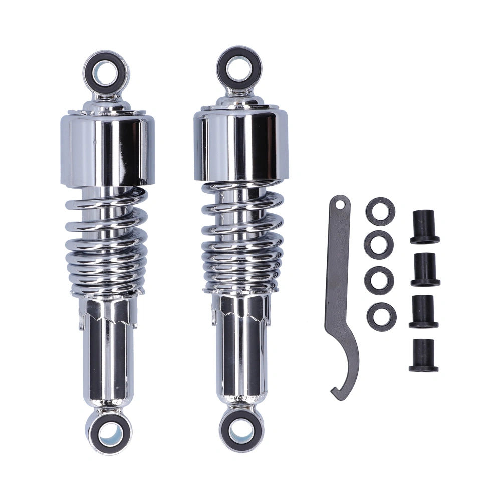 Pair of 10.5in Motorcycle Shocks Absorber Damper Fit for XL883 XL883R XL1200R XL1200LChromeplate