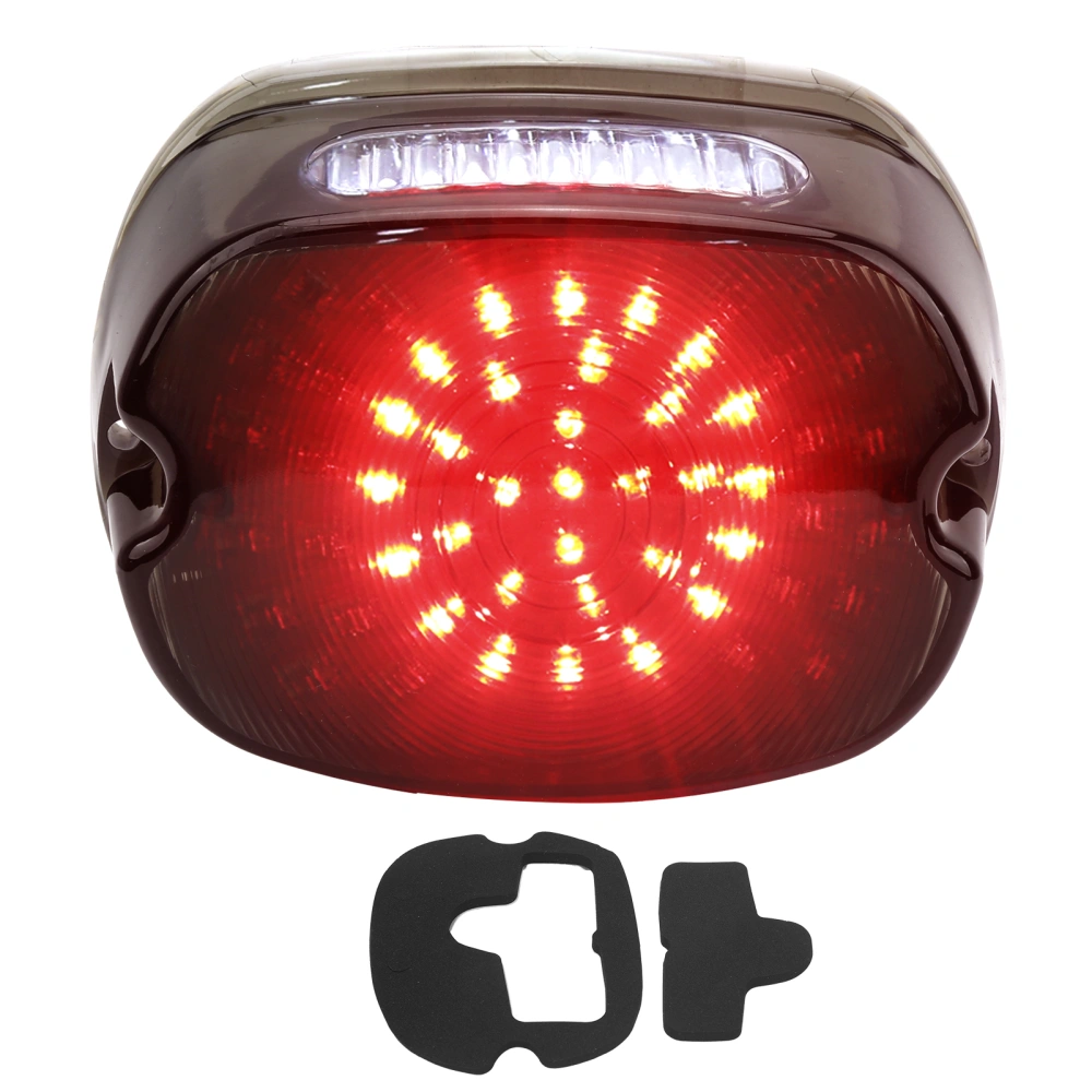 BuyWeek Motorcycle 60LED Taillight Turn Signal Brake Lamp Smoked Lens Plug and Play Universal Fit for FLST FXST