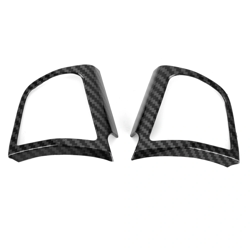 Steering Wheel Panel Strip Trim Carbon Fiber Style Button Frame Cover Fit for 5 Series F10 F18 2013‑2017Curved Corner