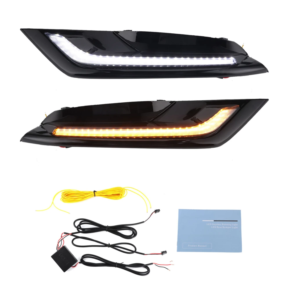 Pair LED DRL Daytime Running Lamp Turn Signal Light Fit for Mazda 3 Axela 2019‑2020