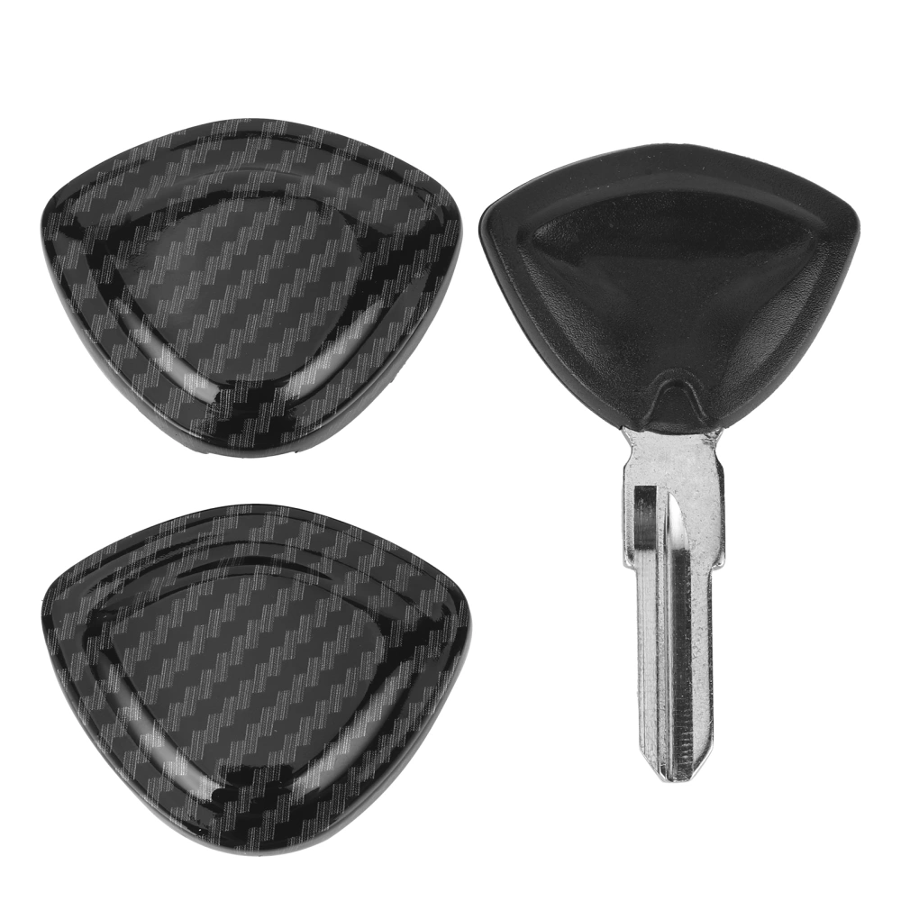 BuyWeek Uncut Motorcycle Ignition Key with Carbon Fiber Style Cover Fit for Bombardier Can Am