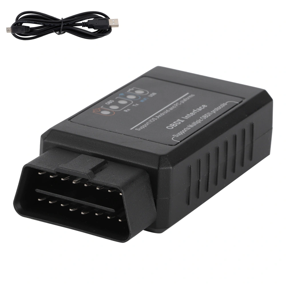 WiFi USB Fault Codes Reader OBD2 Scanner MultiFunction Diagnostic Tool for 12V Gasoline Vehicle