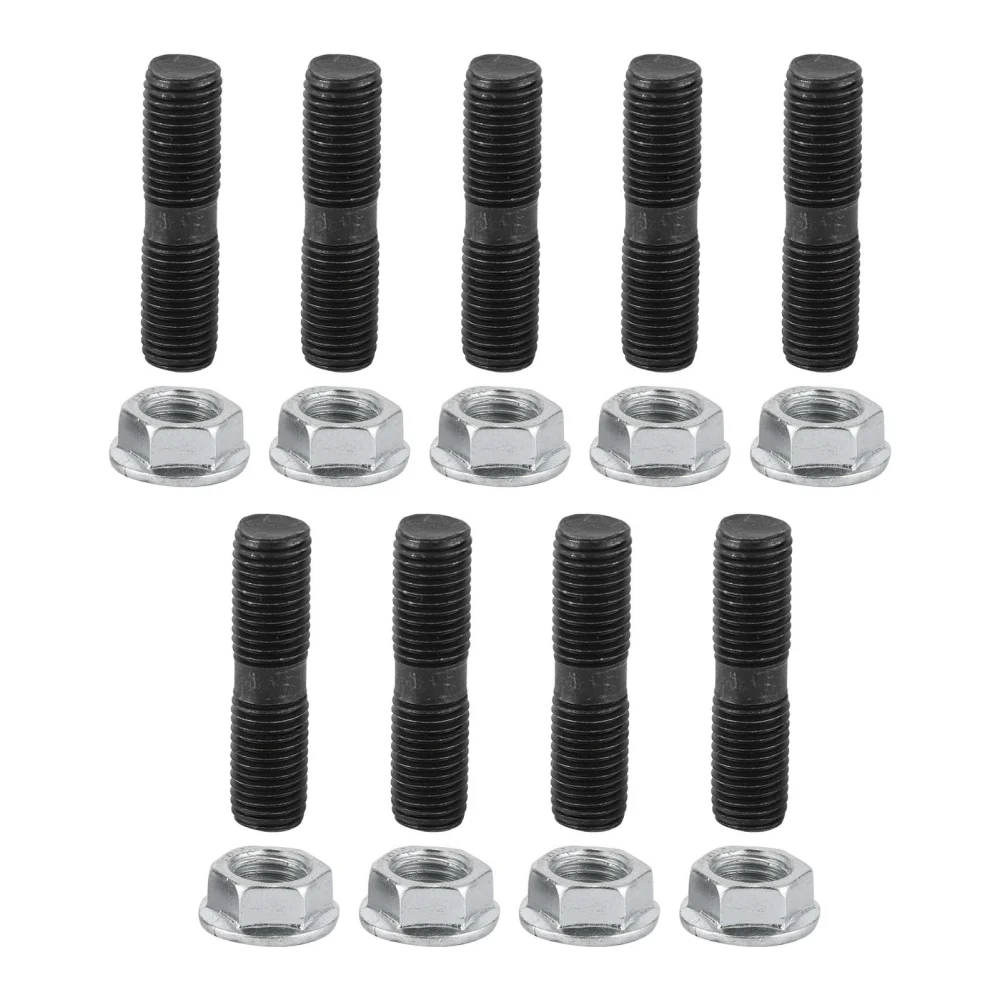 BuyWeek 9Pcs M10x1.25 Turbo Studs Lock Nuts Kit Car Vehicle Accessory Fit for Mitsubishi