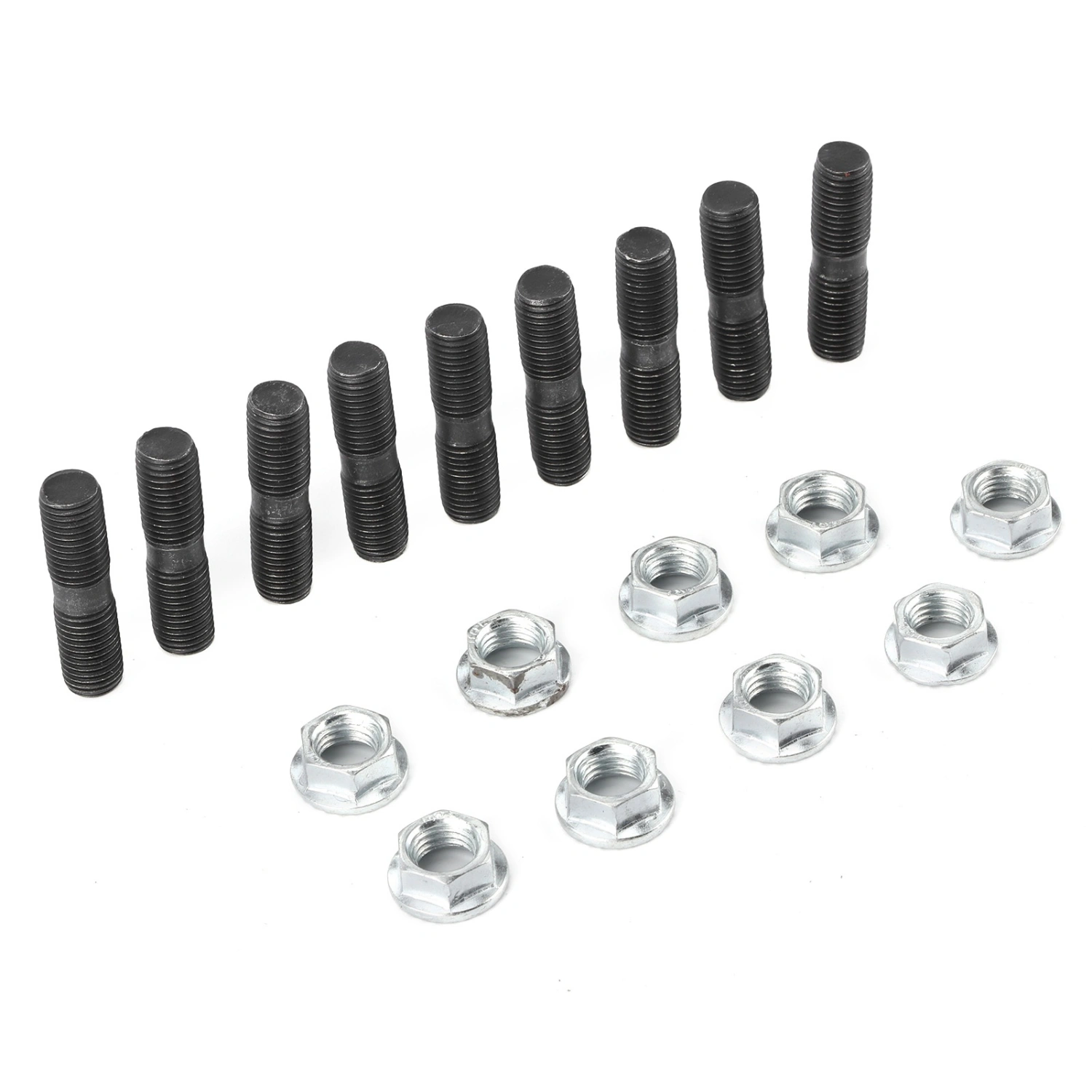9Pcs M10x1.25 Turbo Studs Lock Nuts Kit Car Vehicle Accessory Fit for Mitsubishi
