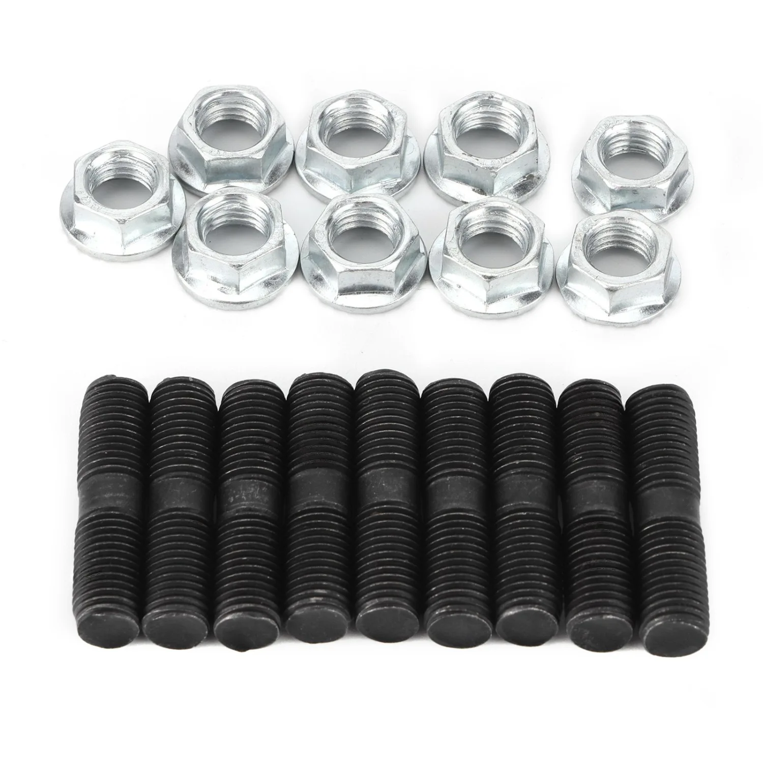 9Pcs M10x1.25 Turbo Studs Lock Nuts Kit Car Vehicle Accessory Fit for Mitsubishi