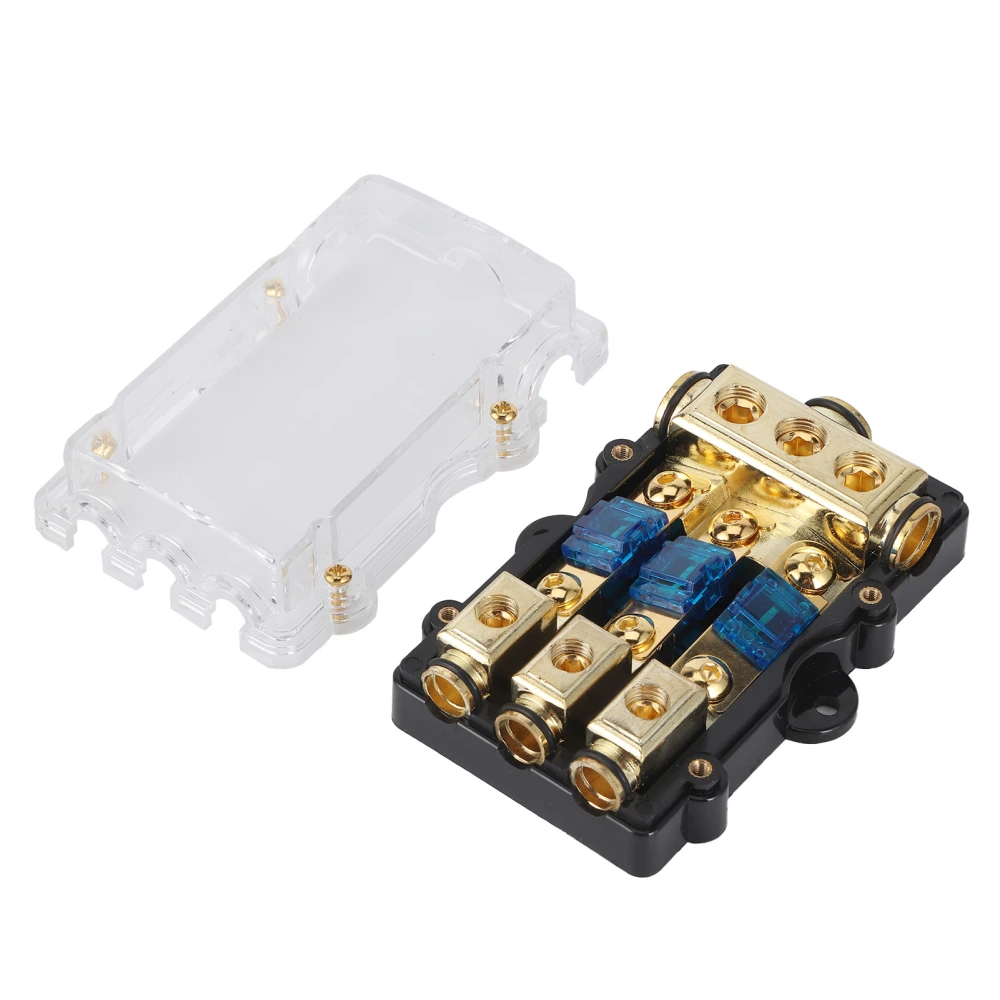 BuyWeek 3 In 1 Out 2GA/4GA to 6GA/8GA Power Distribution Block Audio Amplifier Fuse Box Univesal for Car Truck Boat