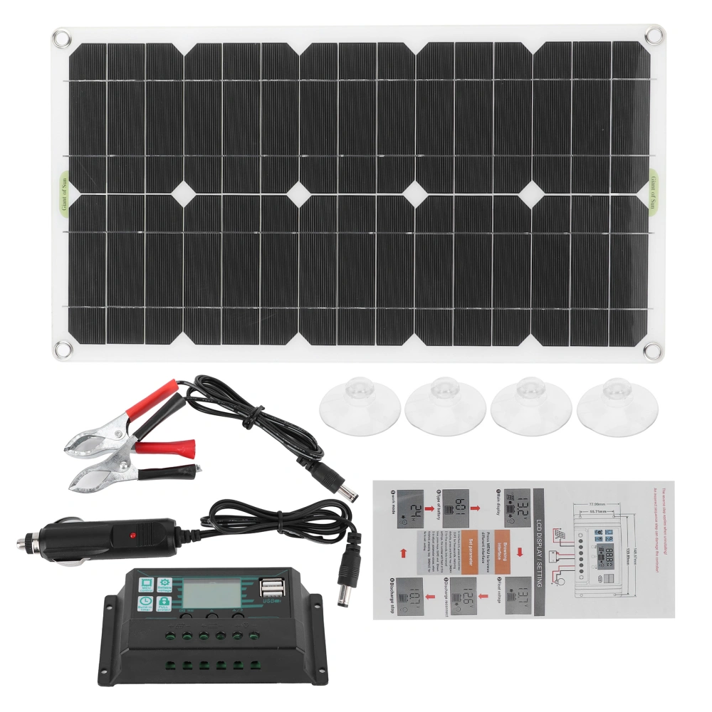 Universal Portable Solar Panel Charger Pad Monocrystalline 28W USB Output Waterproof