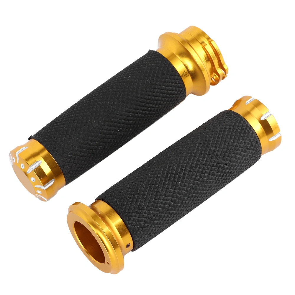 Motorcycle Grips Aluminum Alloy Rubber Handle Accessory Fit for VRSC XL XR 96‑13Gold