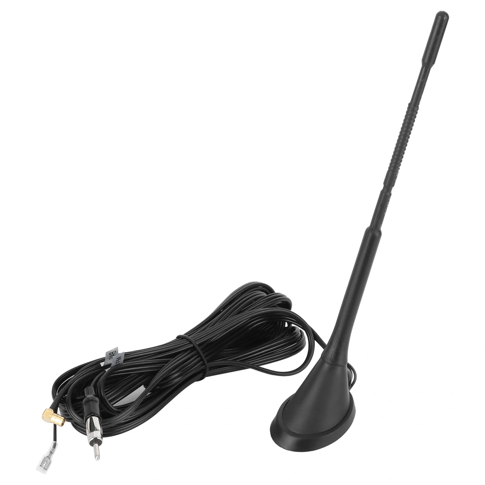 3in 1 Digital Radio Antenna with Amplifier for DAB AM/FM Car Radio Antenna AerialSMA Bend Head