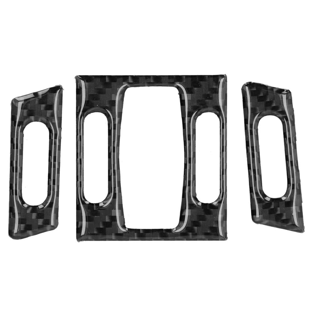 BuyWeek 3pcs Carbon Fiber Interior Air Outlet Trim Cover Fit for 5 Series E60/E61 2004‑2010