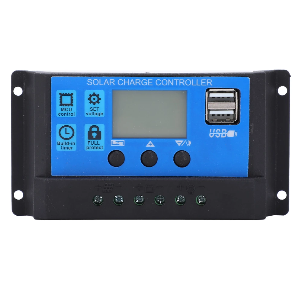 Auto Solar Charge Controller MPPT PMW Large Power 5V 3A USB Output LCD HD Display