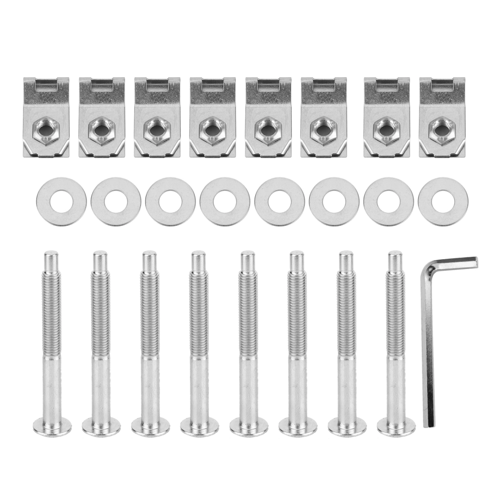 8pcs Truck Bed Mounting Hardware Washers Bolts Nuts Kit Fit for Ford F‑350 F‑450 F‑550 1999‑2013