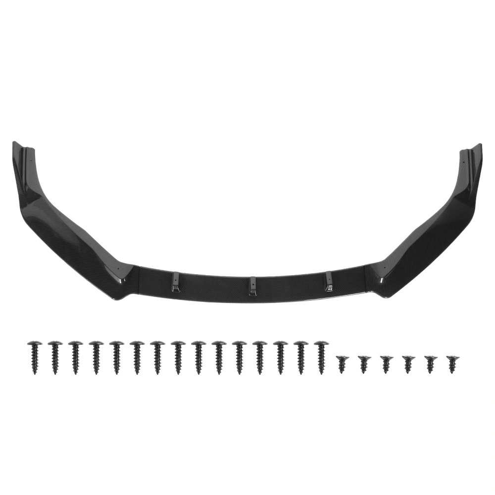 BuyWeek Carbon Fiber Style Front Bumper Lip Spoiler 3-Section Fit for Nissan Sylphy/Sentra 16-19