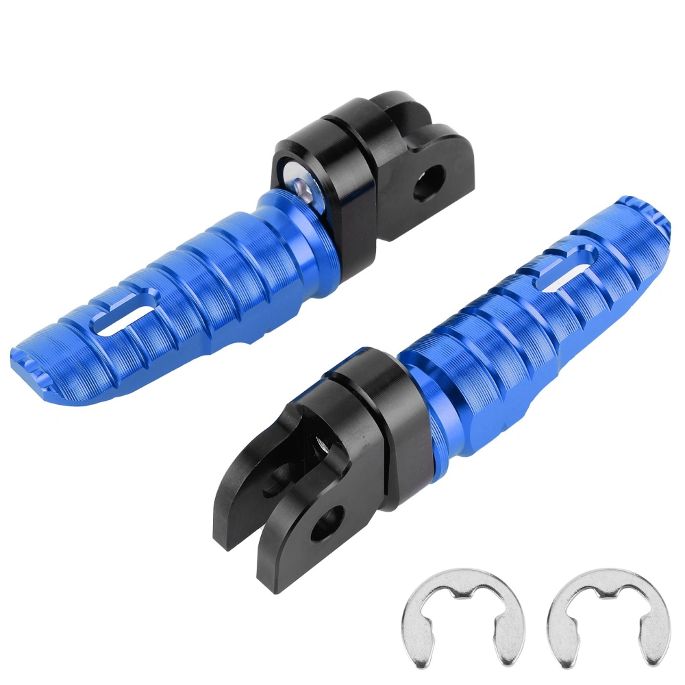 Motorcycle Front Footrests Front Left Right Pairs Fit for Yamaha MT‑03 MT‑25 MT‑07 MT‑09 R3 XJ6Blue