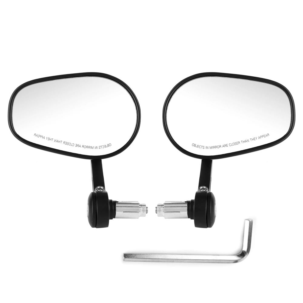 2Pcs Motorcycle Rearview Mirrors Universal Rear View 7/8in 22mm Handlebar CNC Aluminium Alloy