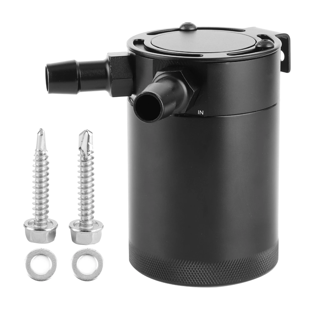 2‑Port Oil Catch Can 300ml Aluminum Alloy Baffled Reservoir Tank Universal Accessory