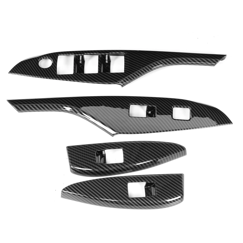 BuyWeek Carbon Fiber Style Interior Door Armrest Panel Trim Frame Fit for Sienna 2015‑2020