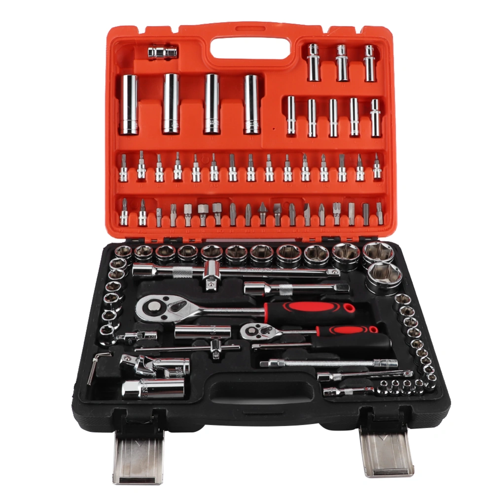 94pcs Socket Ratchet Wrench Professional Car Repaire Hand Tool Kit Mechanics 1/2 1/4inch with Case