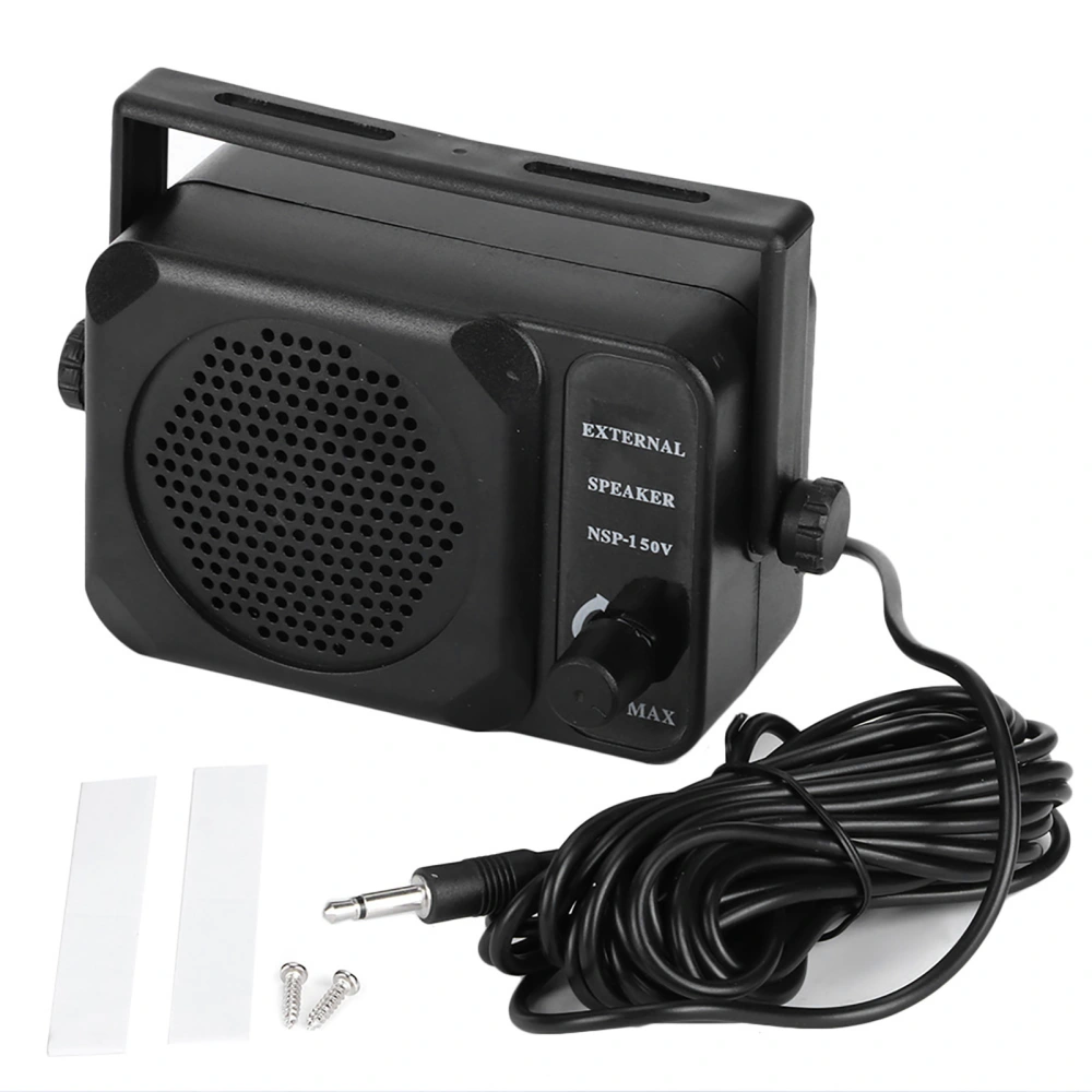 BuyWeek Mini External Speaker NSP‑150V 2‑Way Radio CB HF VHF UHF Transceiver Car Accessory