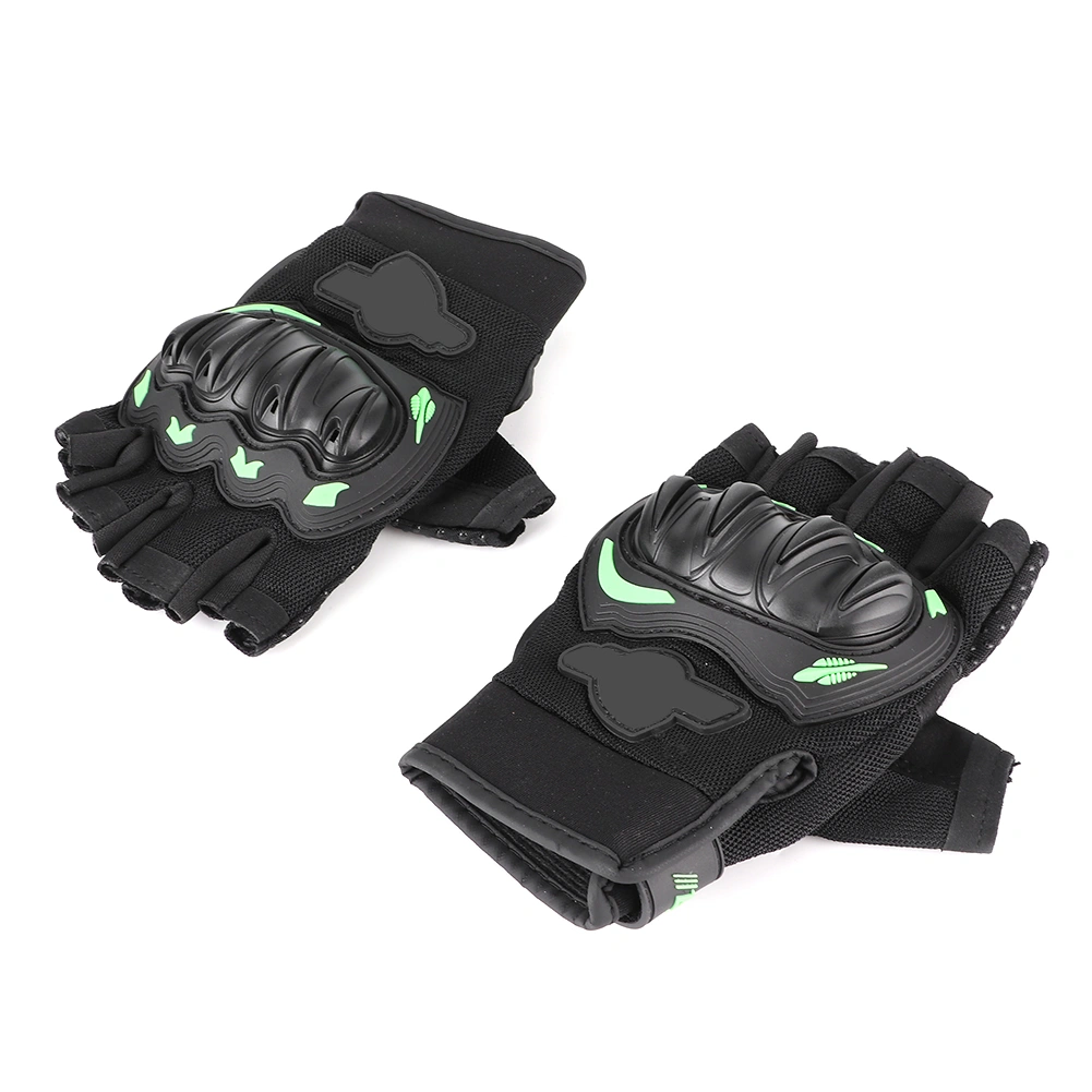 BuyWeek Half Finger Cycling Gloves Sports shockproof Breathable Mitten for Man Woman OutdoorGreen M