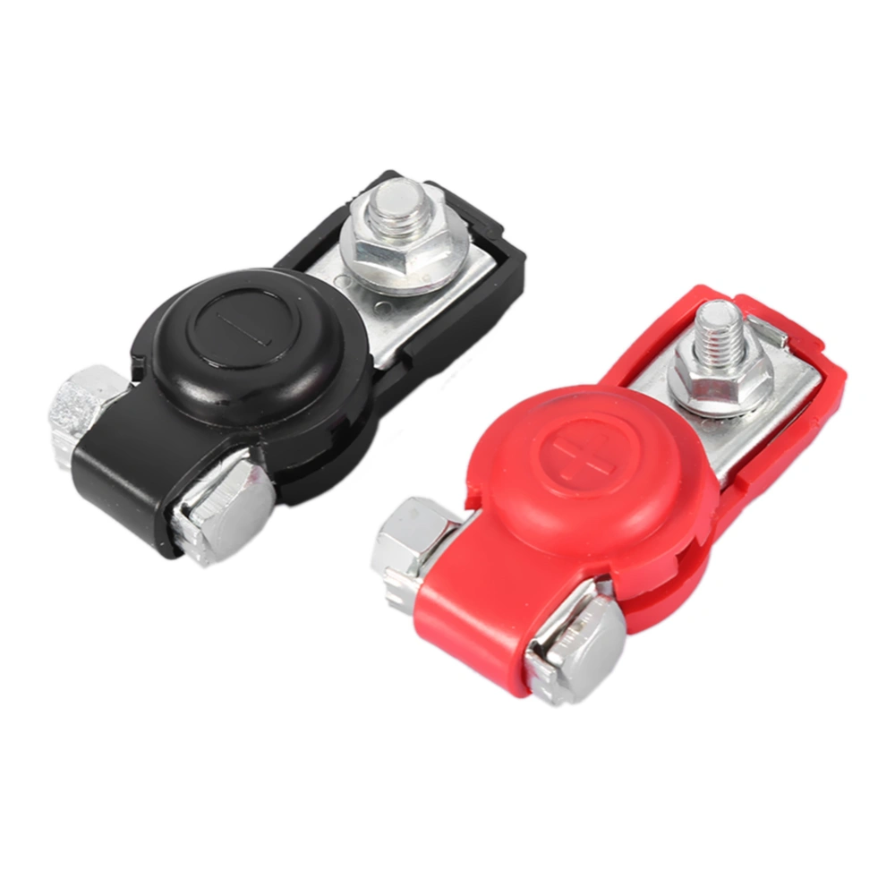 BuyWeek 2Pcs Universal Car Battery Terminals Cable Terminal Clamps Connectors with Protective Cover