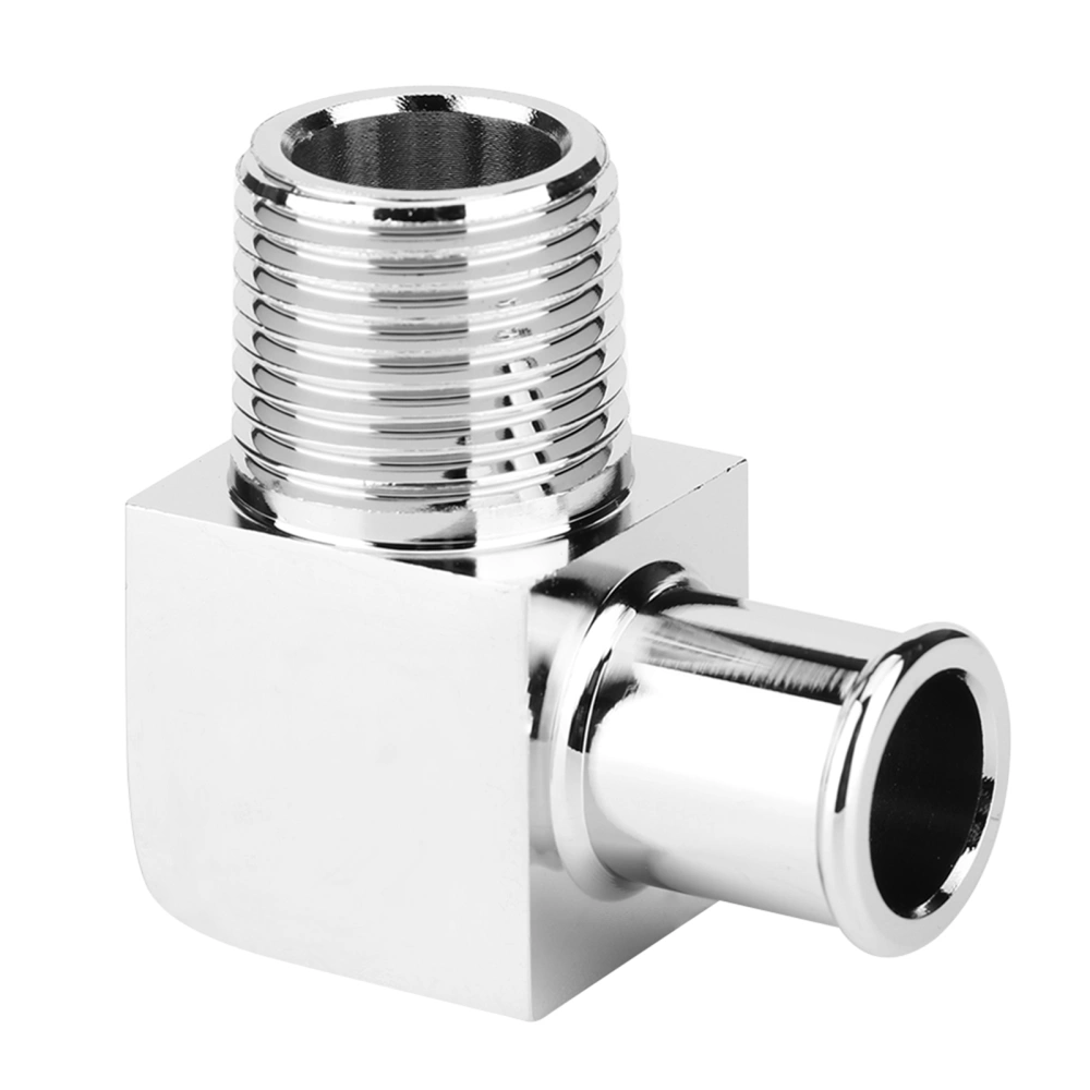 Aluminum Alloy Heater Hose Fitting 90 Degree Connector 1/2in NPT to 5/8in Hose Barb