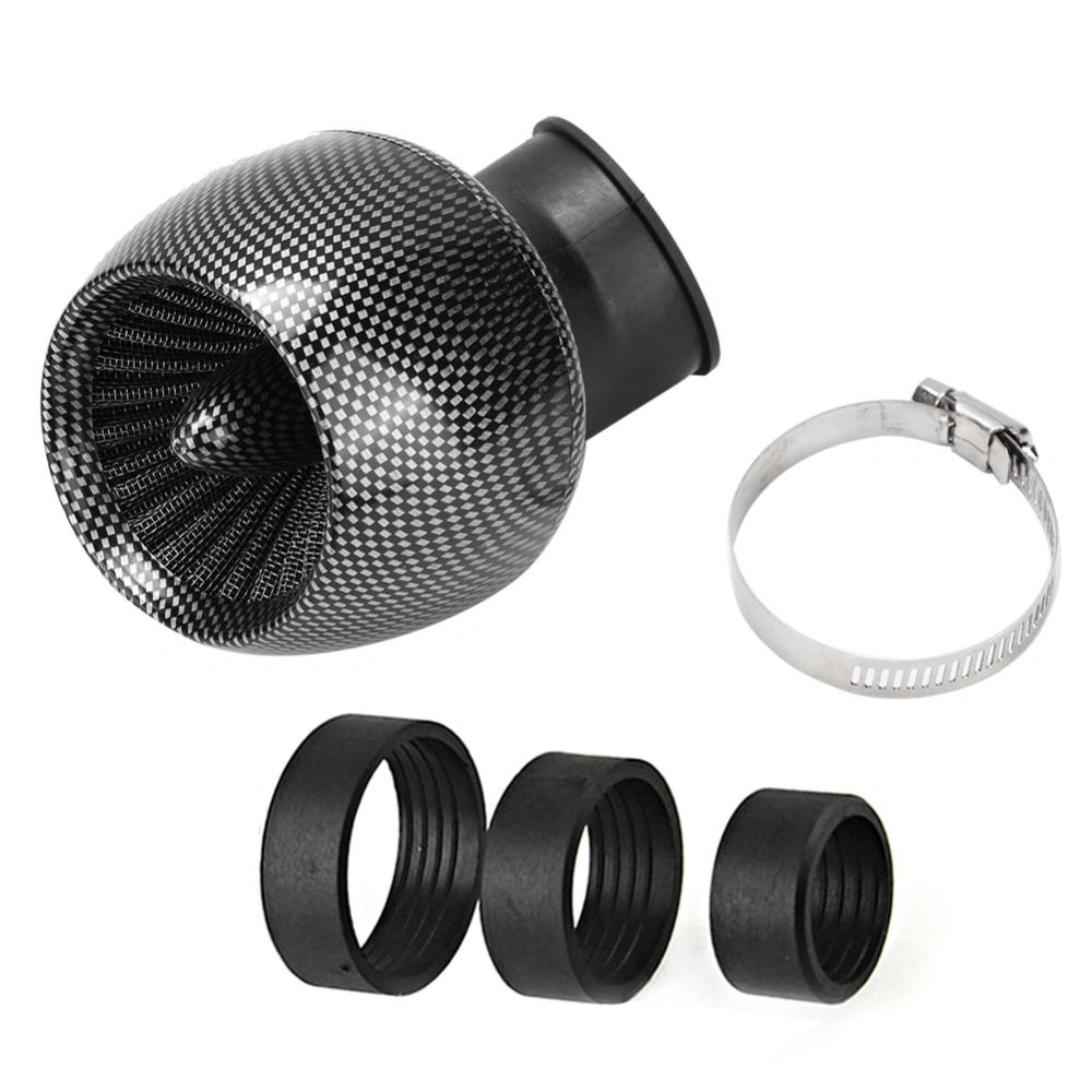 Carbon Fiber Texture Universal Motorcycle Bike Air Cleaner Intake Filter