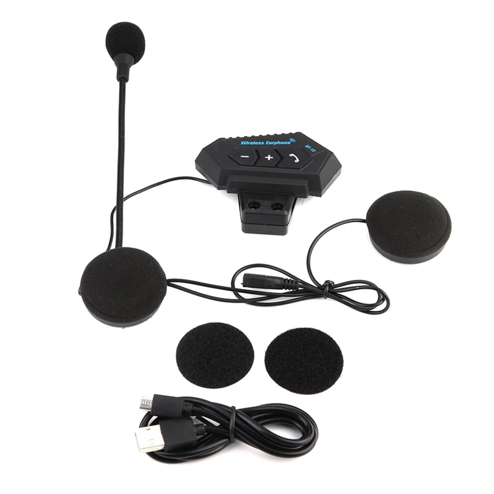 1 Pair Motorcycle Helmet BT Headset Headphone Speakers Support Handsfree Calling