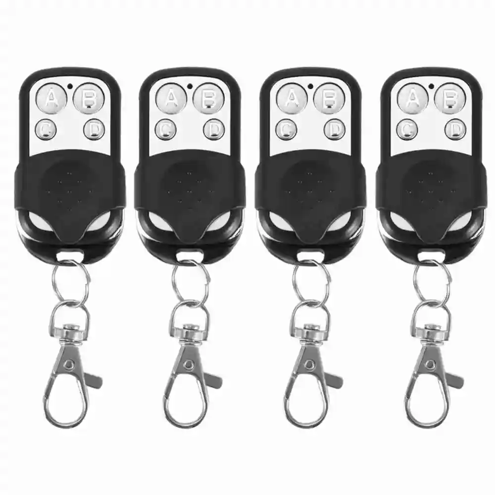 4pcs Universal Cloning Wireless Remote Control Key Fob for Car Garage Door Gate 433.92mhz