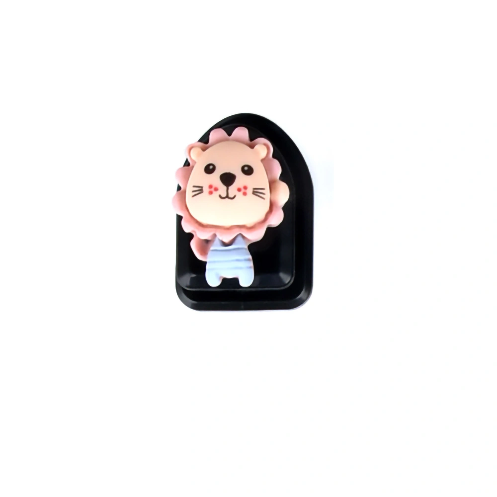 BuyWeek Cartoon Cute Car Hook Mini Hanger Self Adhesion Multifunction for Back Rest Dashboard Home WallPink Lion