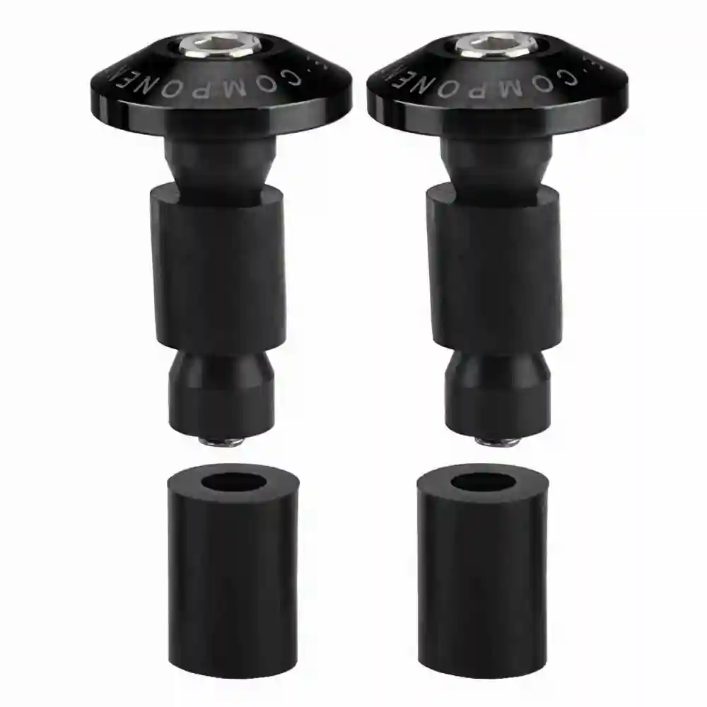 22mm 7/8inch Motorcycle Handlebar End Slider Plug Caps for Racing ATV Offroad Black